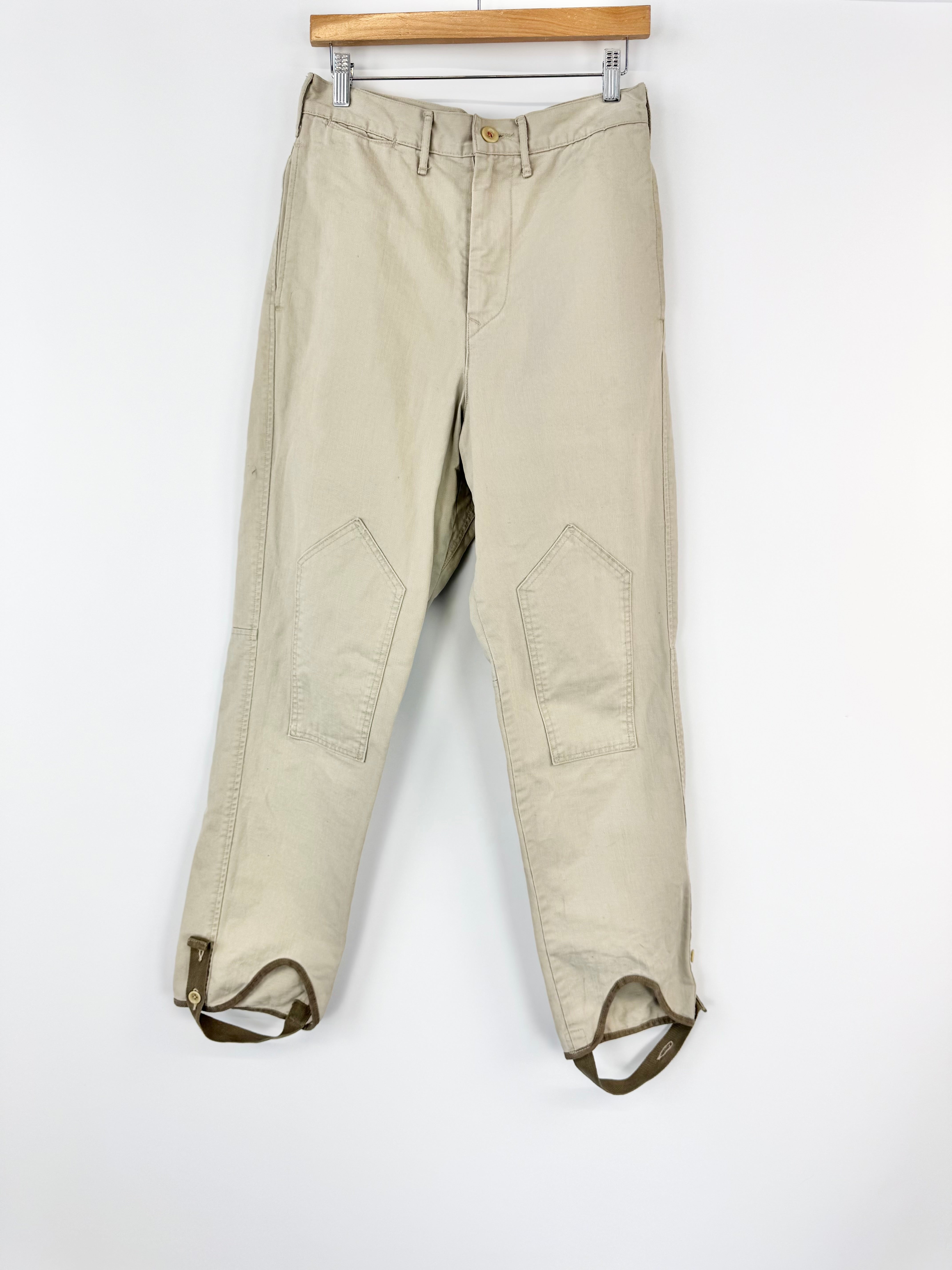 Vintage Kapital Khaki Cotton Stirrup Slacks - AU10