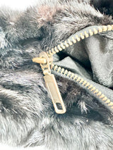 Black Fur Tote Bag
