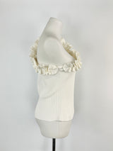 Zimmermann Cream 'Postcard' One Should Ruffle Trim Tank Top - AU10