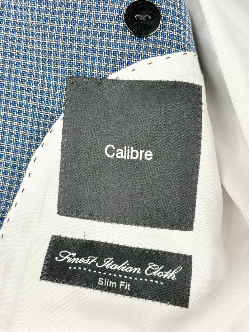 Calibre Blue Micro-Pattern Wool-Blend 2pc Suit - 36/28