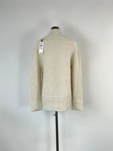 Meredith Marzipan Wool-Blend Knit Zip Up Sweater - AU8