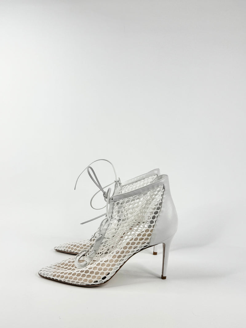 Scanlan Theodore White Mesh Booties NWT - EU41