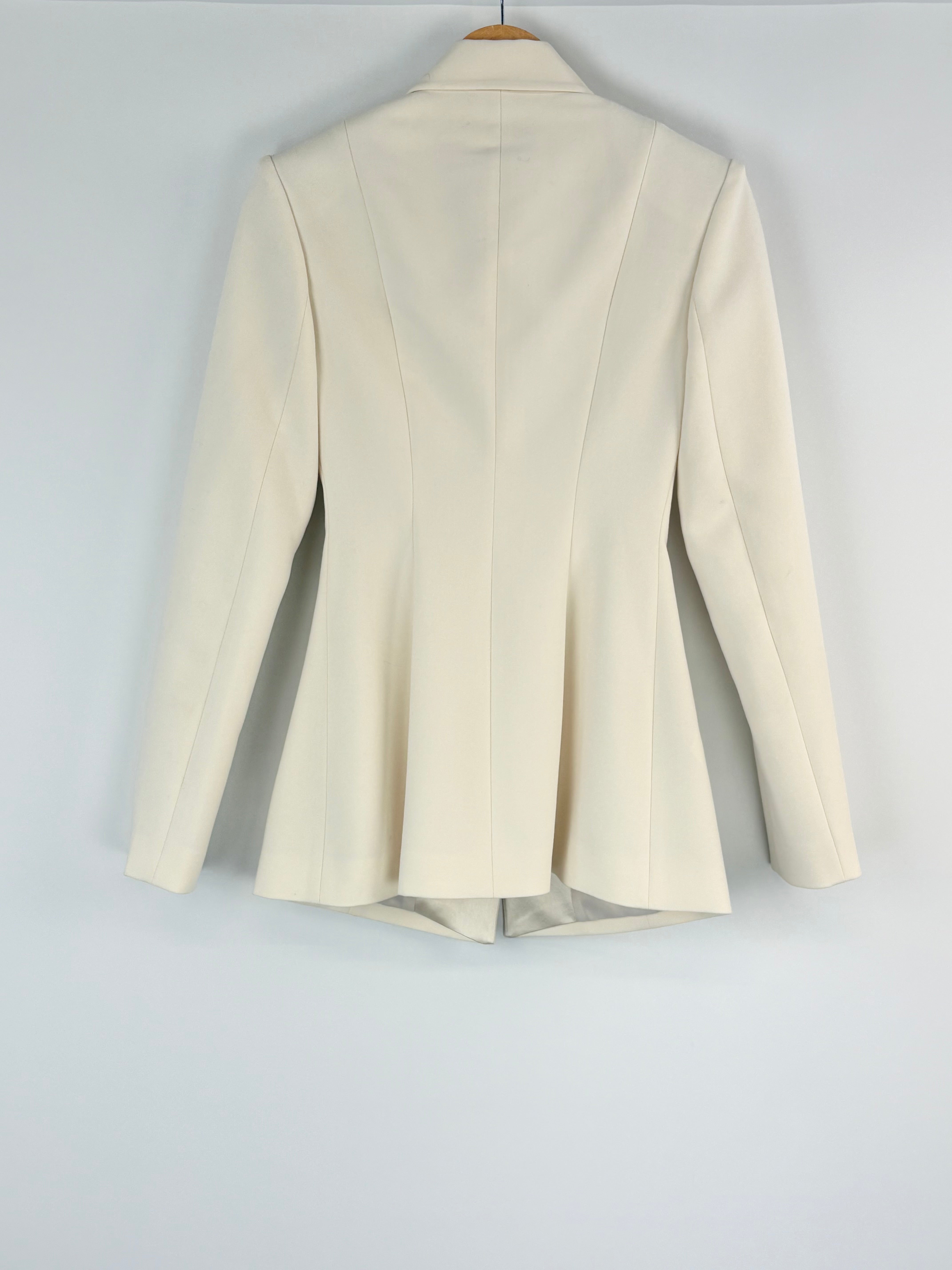 Nana Jacqueline Cream Satin Formal Suit Jacket - AU4/6