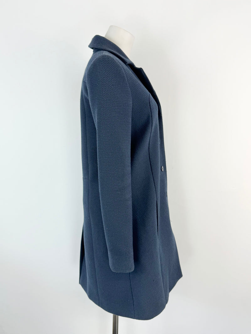 Carven x La Redoute Dark Blue Cotton Blend Coat - AU8