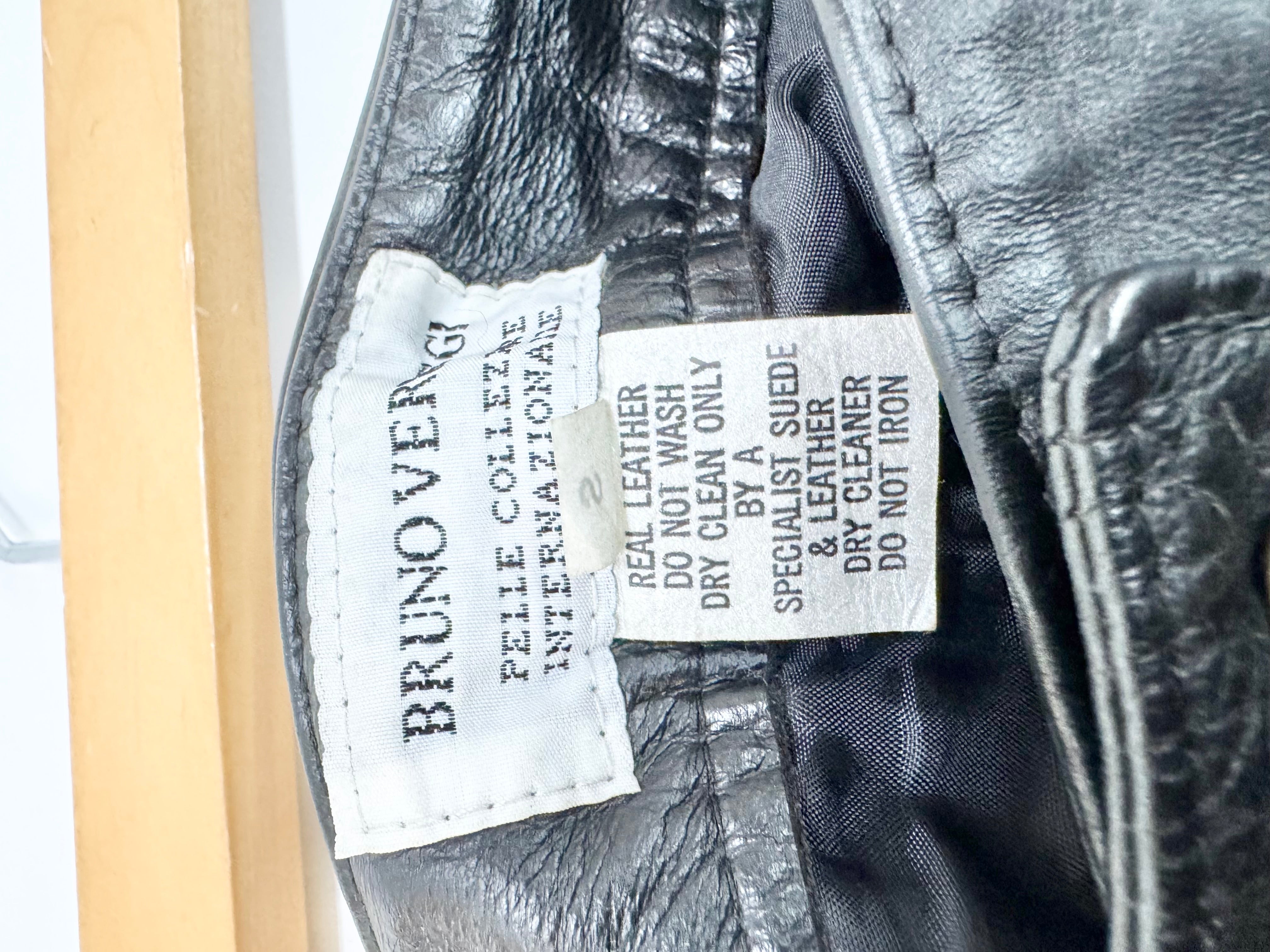 Bruno Veruggi Black Leather Pants - AU10/12