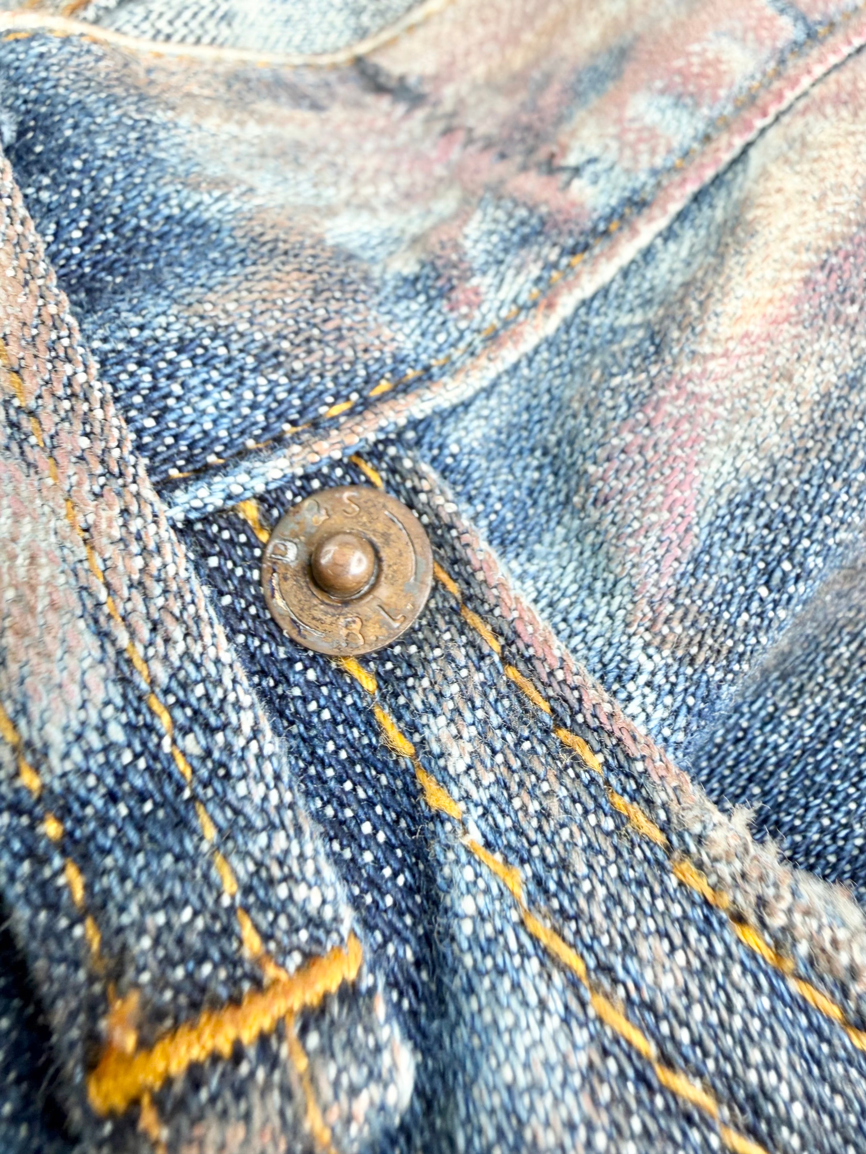 Ralph Lauren Spray Paint Pattern Denim Jeans - 32