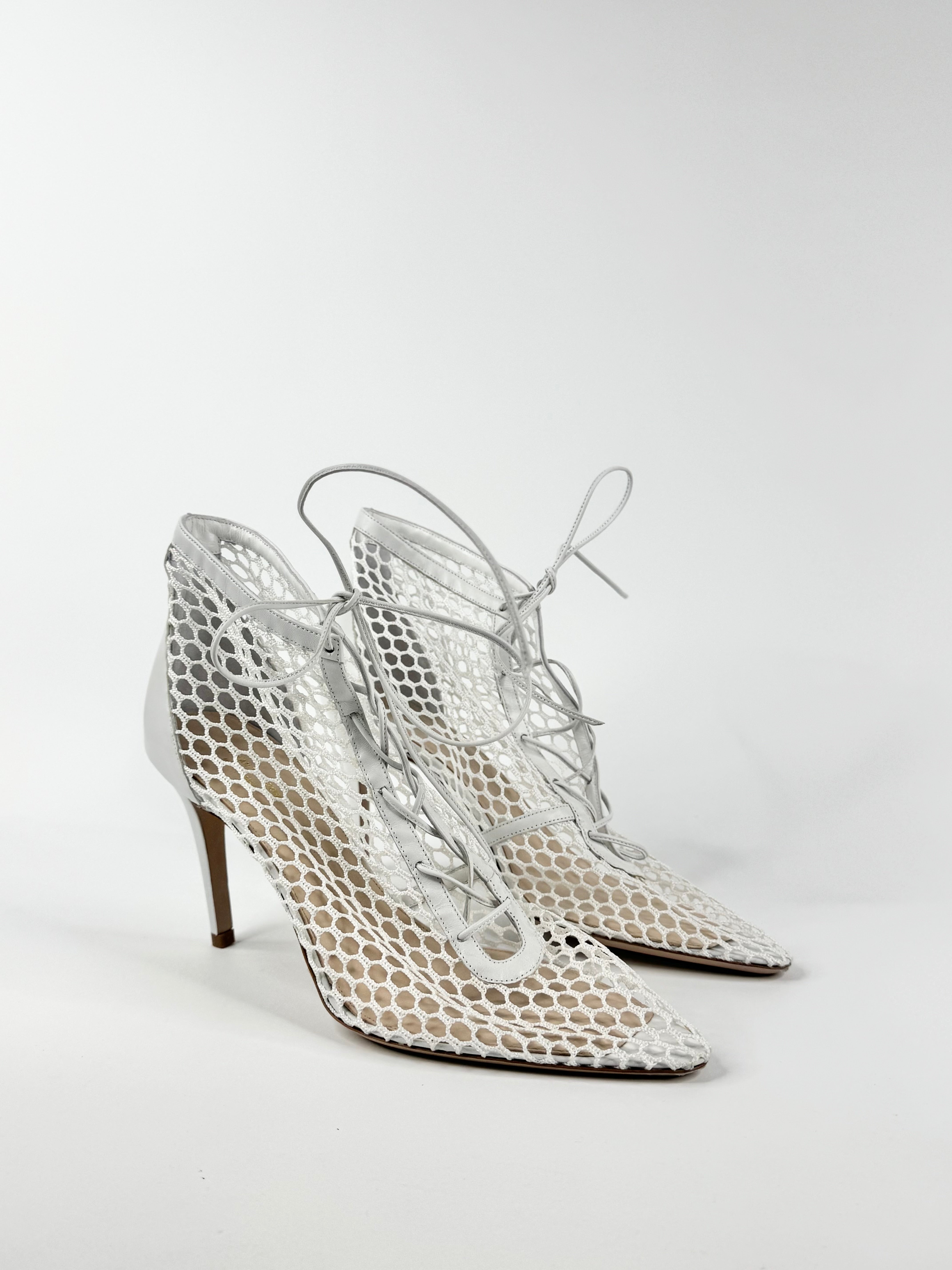 Scanlan Theodore White Mesh Booties NWT - EU41