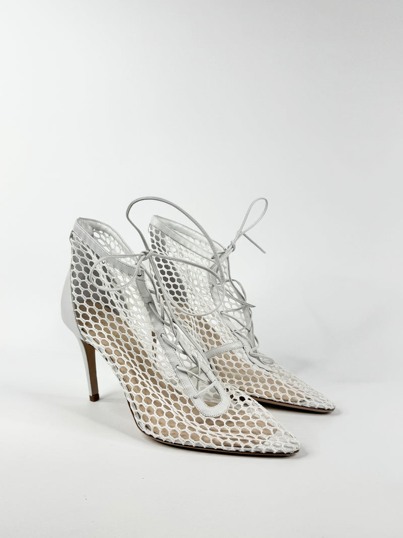Scanlan Theodore White Mesh Booties NWT - EU41