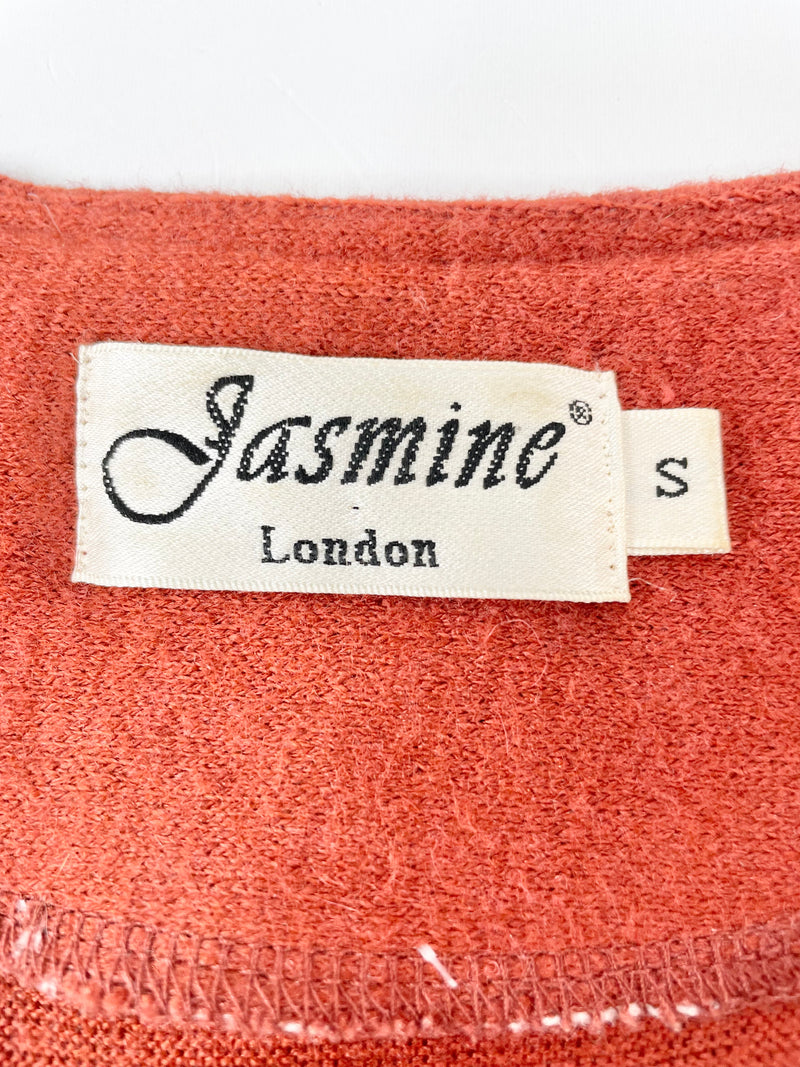Jasmine London Vintage Burnt Orange Knit Dress - S