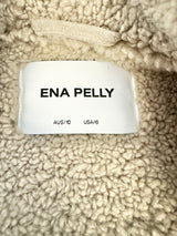 Ena Pelly Taupe Faux Fur Vest - AU10