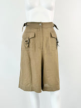 Zimmermann Khaki Linen Shorts - AU10