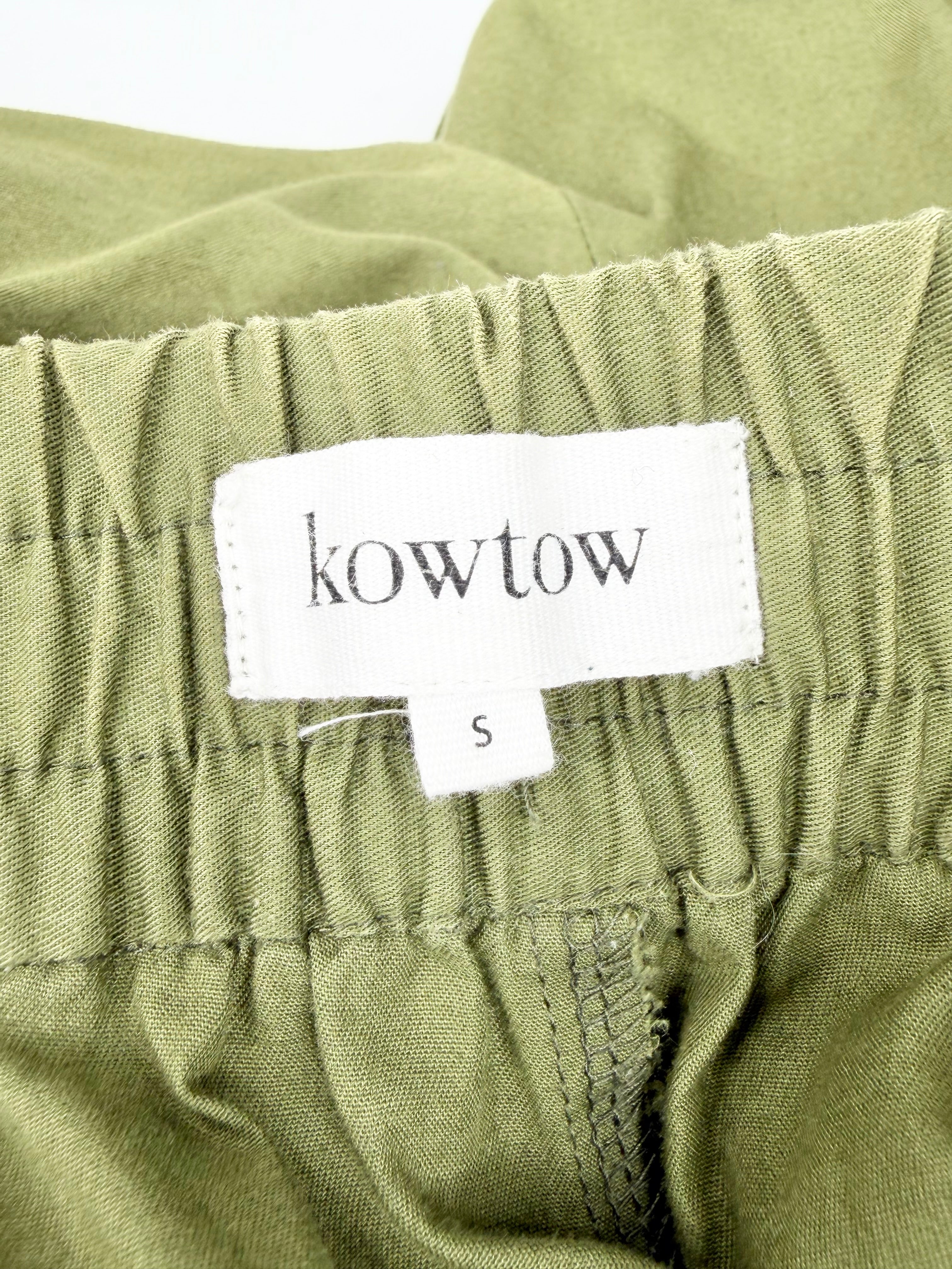 Kowtow Olive Green Fairtrade Organic Cotton Slacks - AU8/10