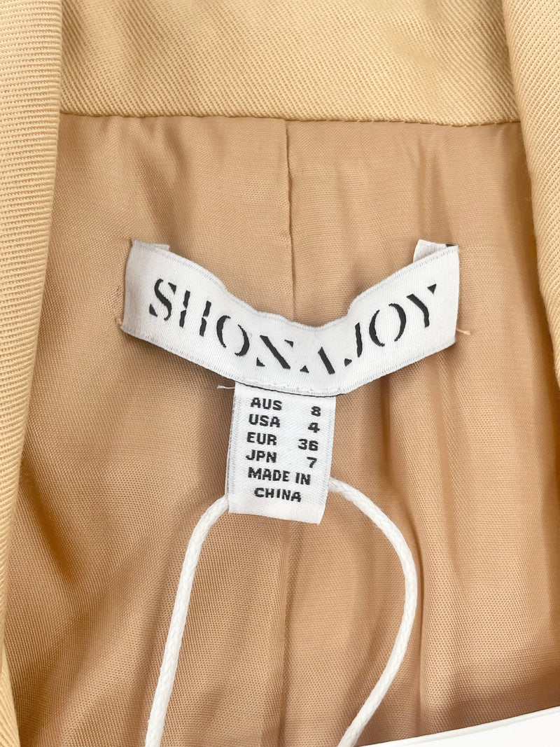 Shona Joy Camel 'Peak' Lapel Blazer - AU8