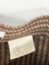 Vintage 70s Gaston Jaunet Beige Wool-Blend Trousers - AU6