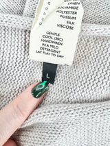 Wendy Voon Pearlesque Grey Wool, Cotton & Linen Jumper - AU12