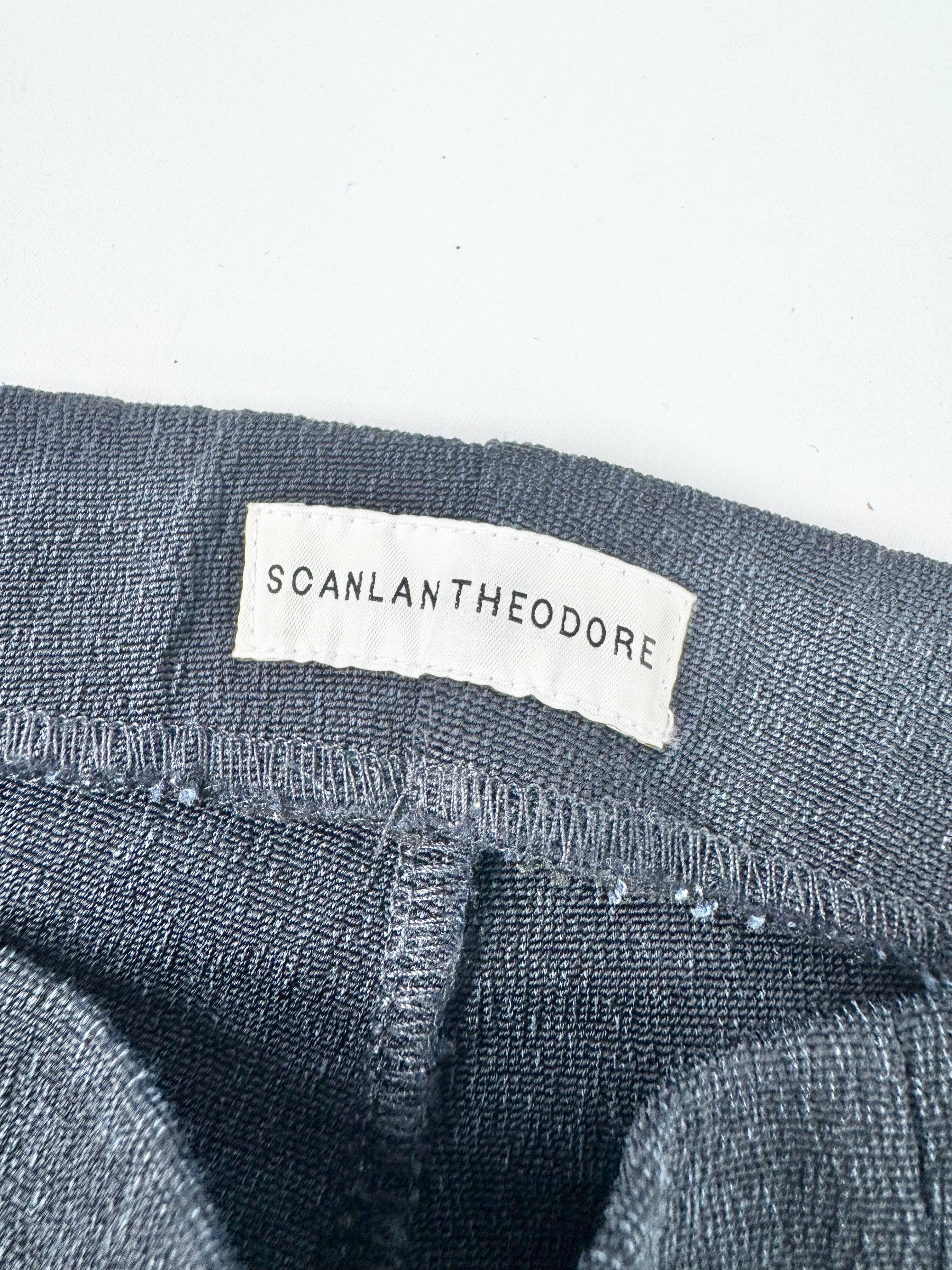 Scanlan Theodore Navy High Waisted Stretch Slacks - AU6/8