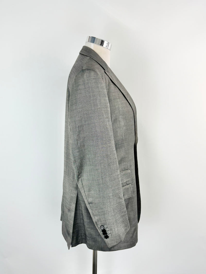 Lanificio F. LLi Cerruti Grey Silk & Wool Blend Suit - 54R