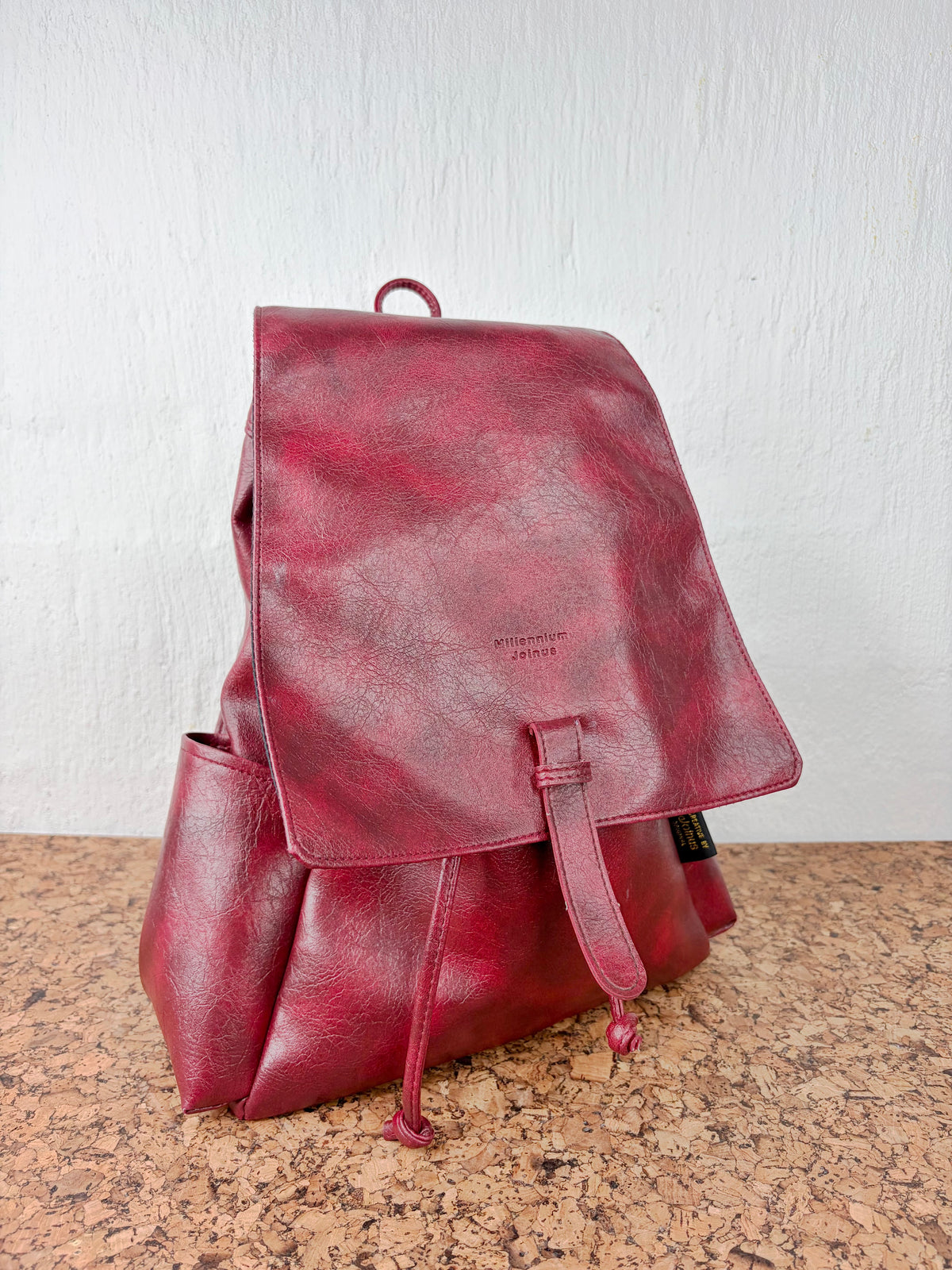 Millenium Joinus Red Leather Bagpack