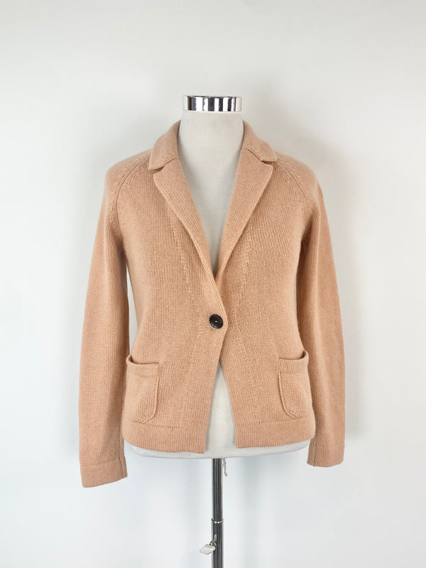Le Tricot Perugia Orange Sorbet Cashmere Cardigan - AU10