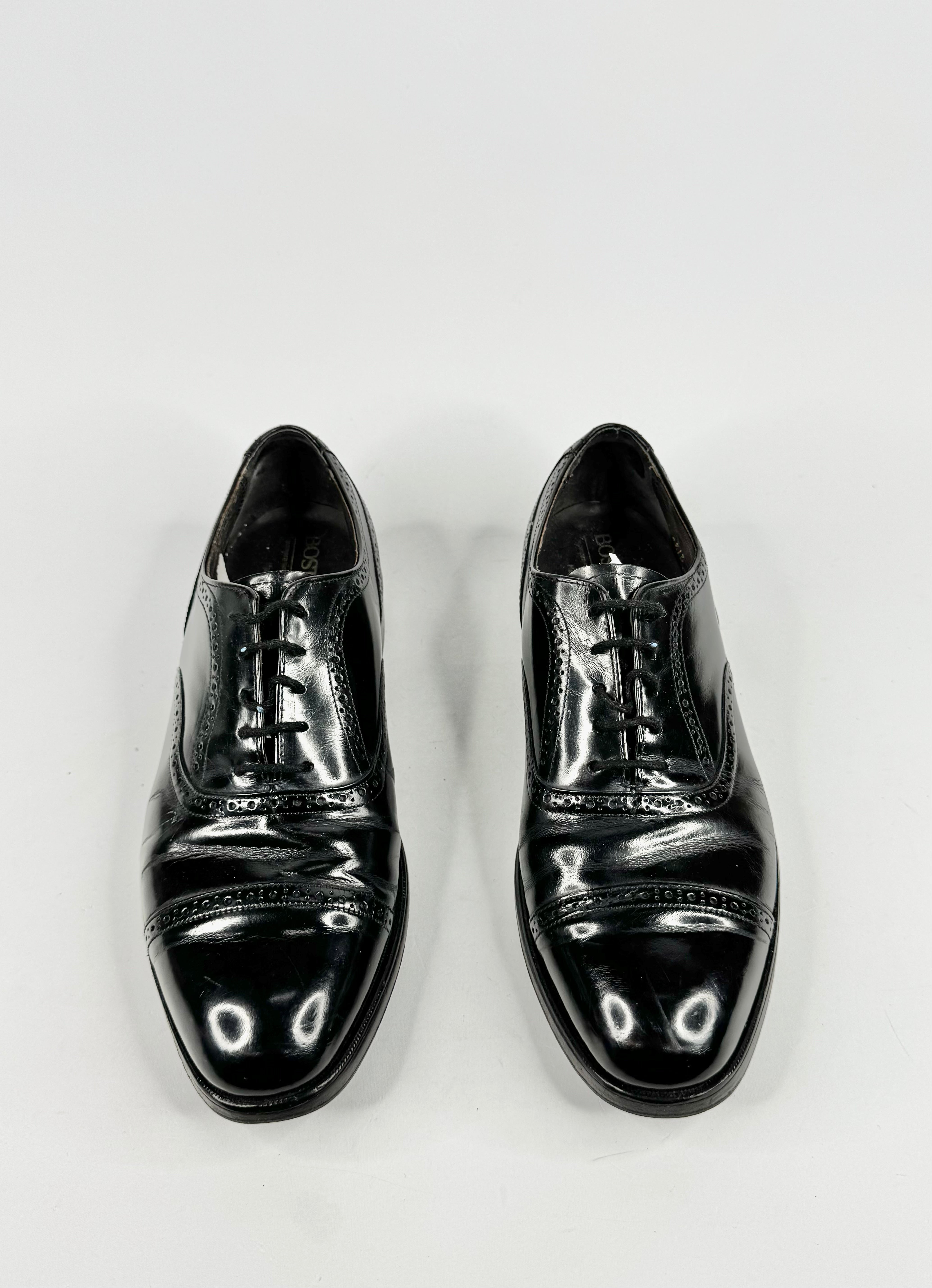 Bostonian Black Leather Brogues - 9.5