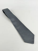 Boss Hugo Boss Periwinkle & White Square Patterned Silk Tie