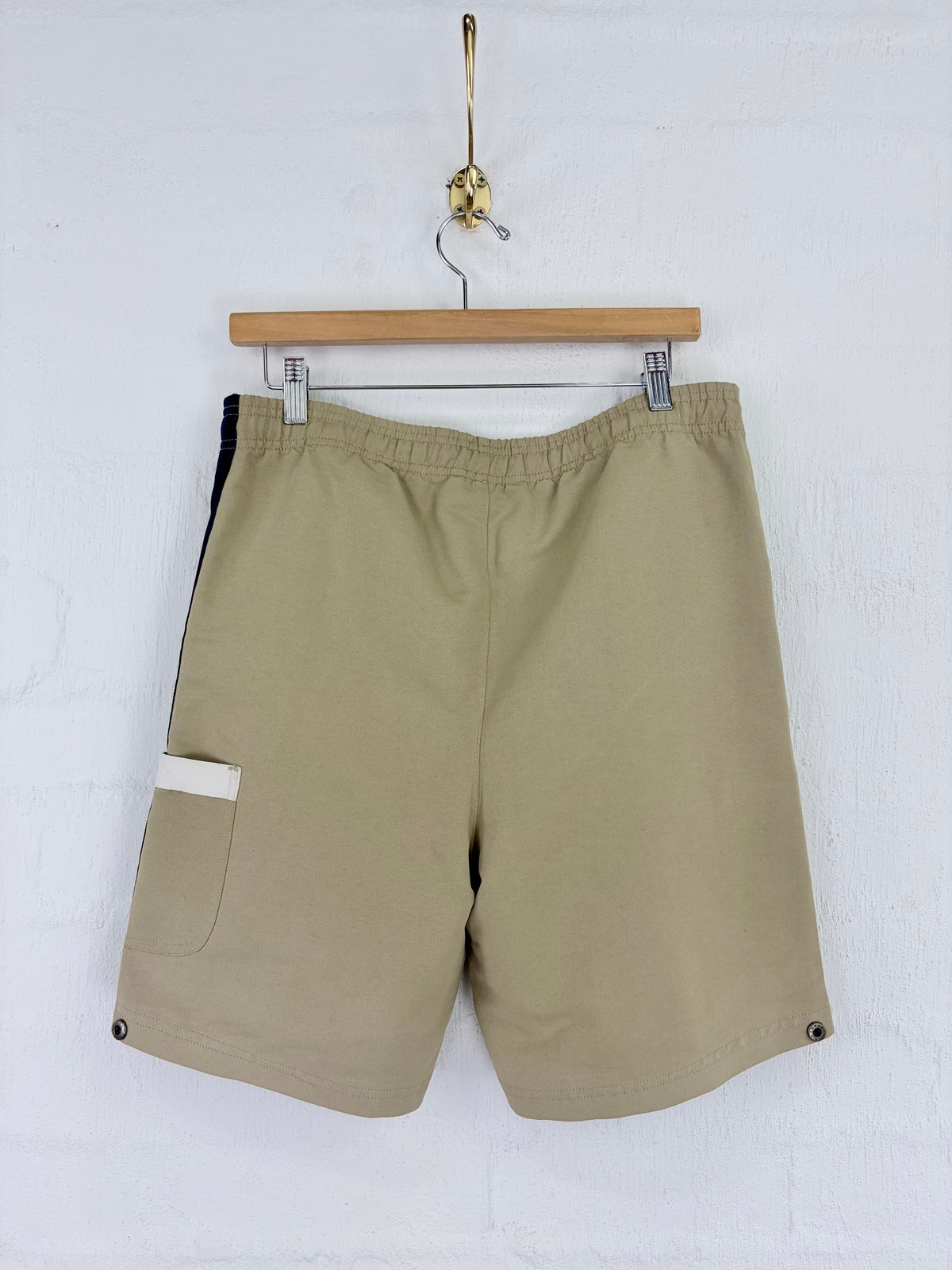 Adidas Khaki With Navy Stripe Short - S