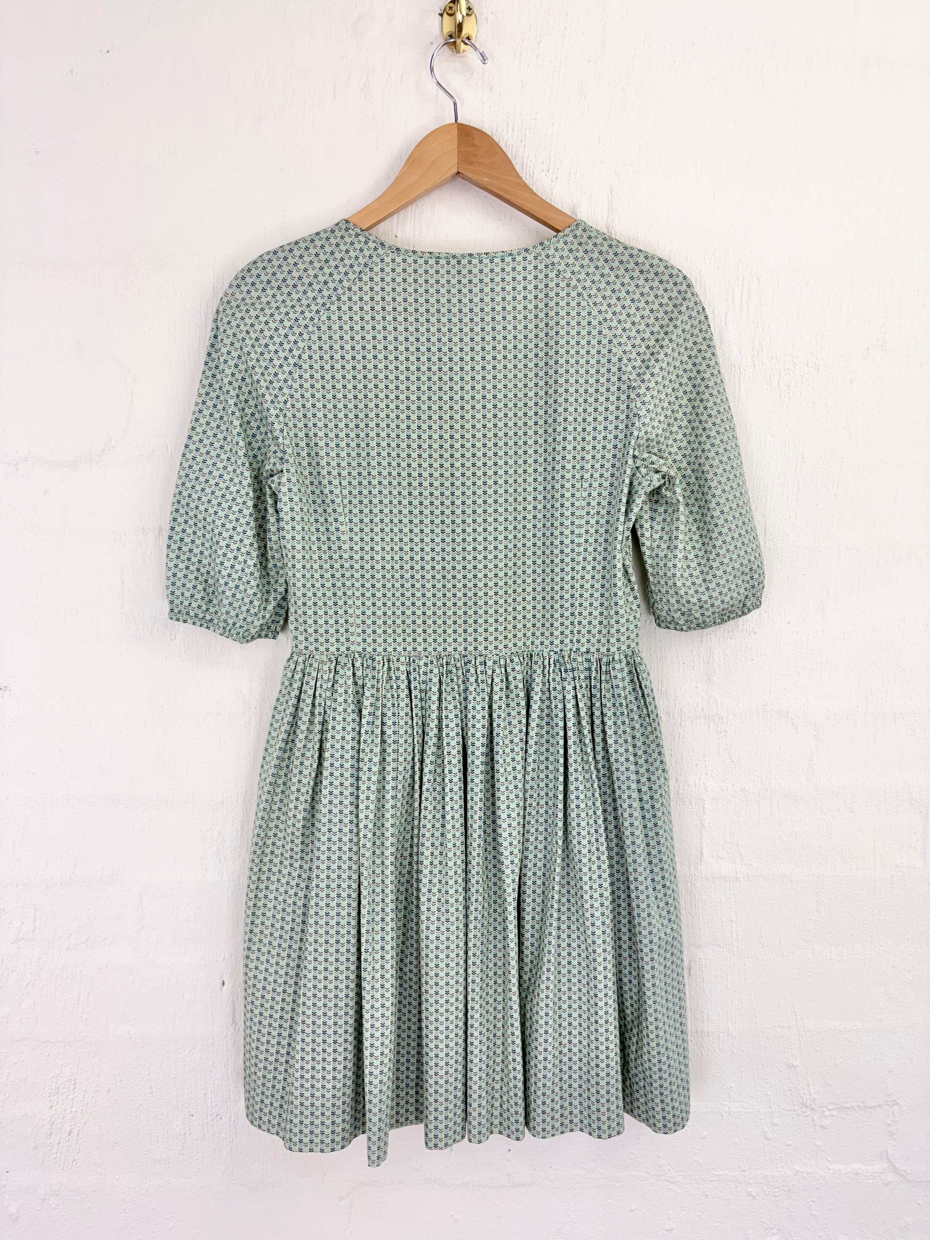 Sylvester Sage Green Patterned Blusson Prairie Dress - AU8/10