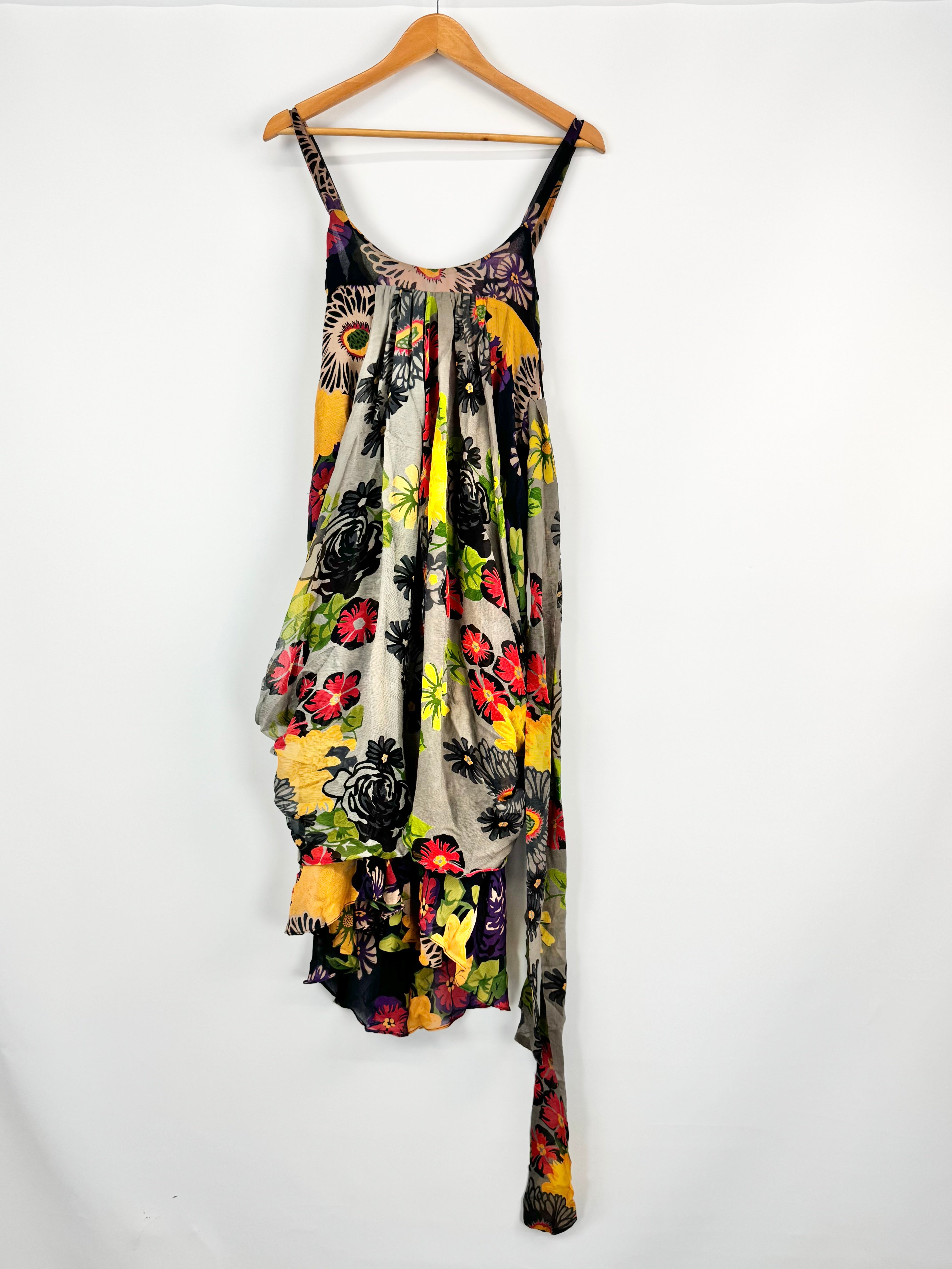 Mad Cortez Silk Retro Patterned Dress - AU8