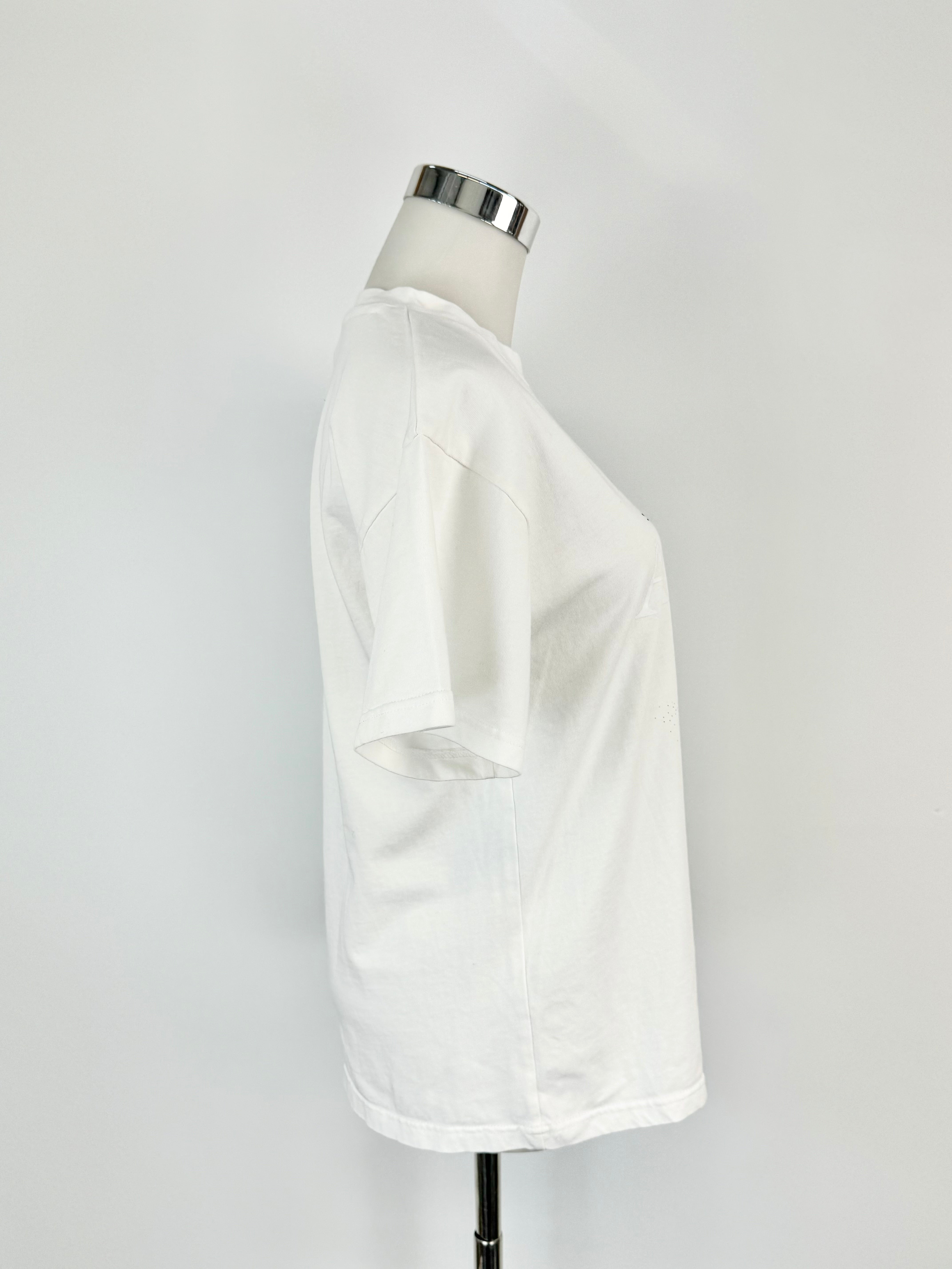 Amiri White Cotton Heron Patterned T-Shirt - AU8/10
