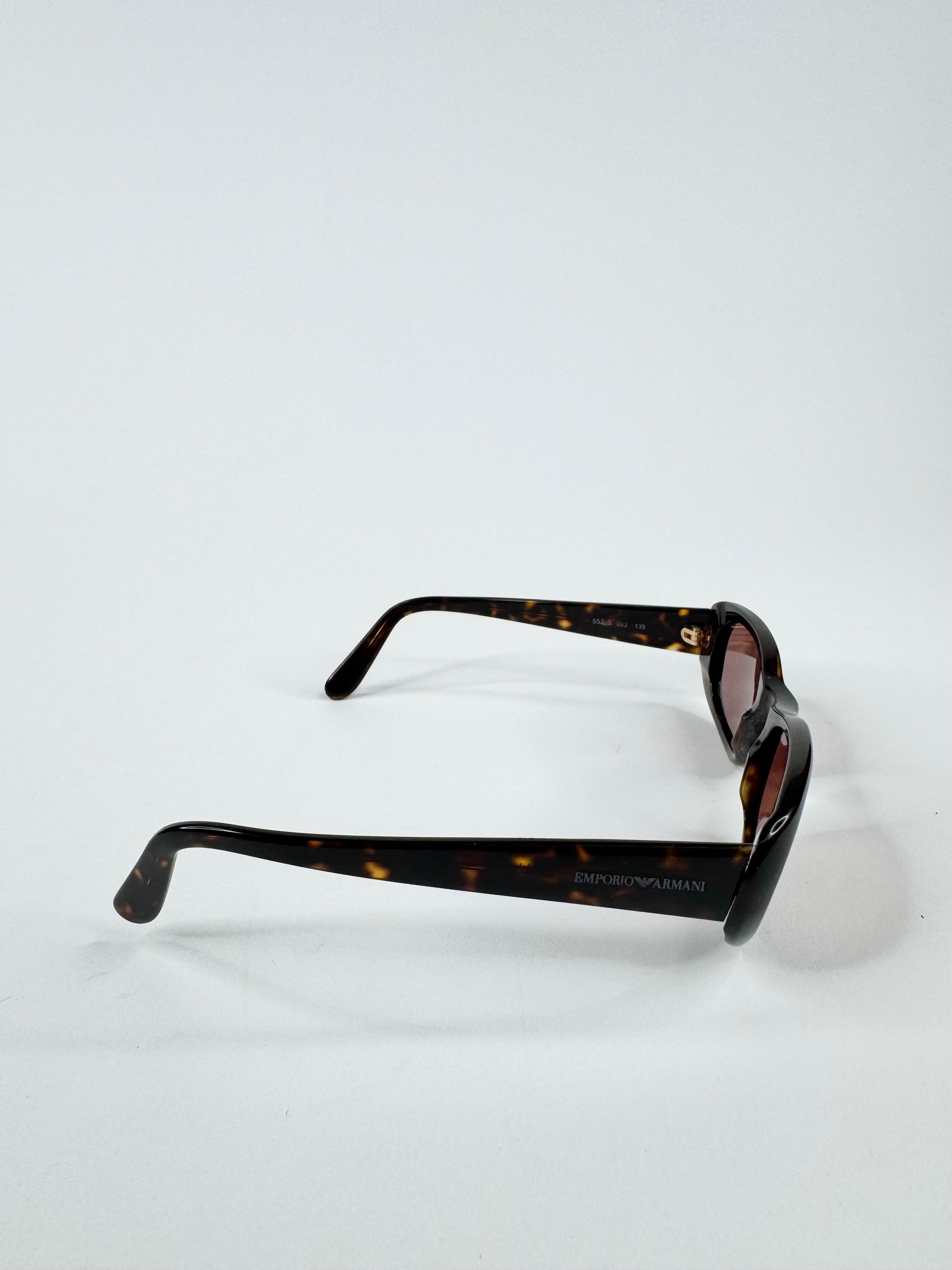 Vintage 90s Emporio Armani Tortoiseshell Pink Lens Optical Sunglasses