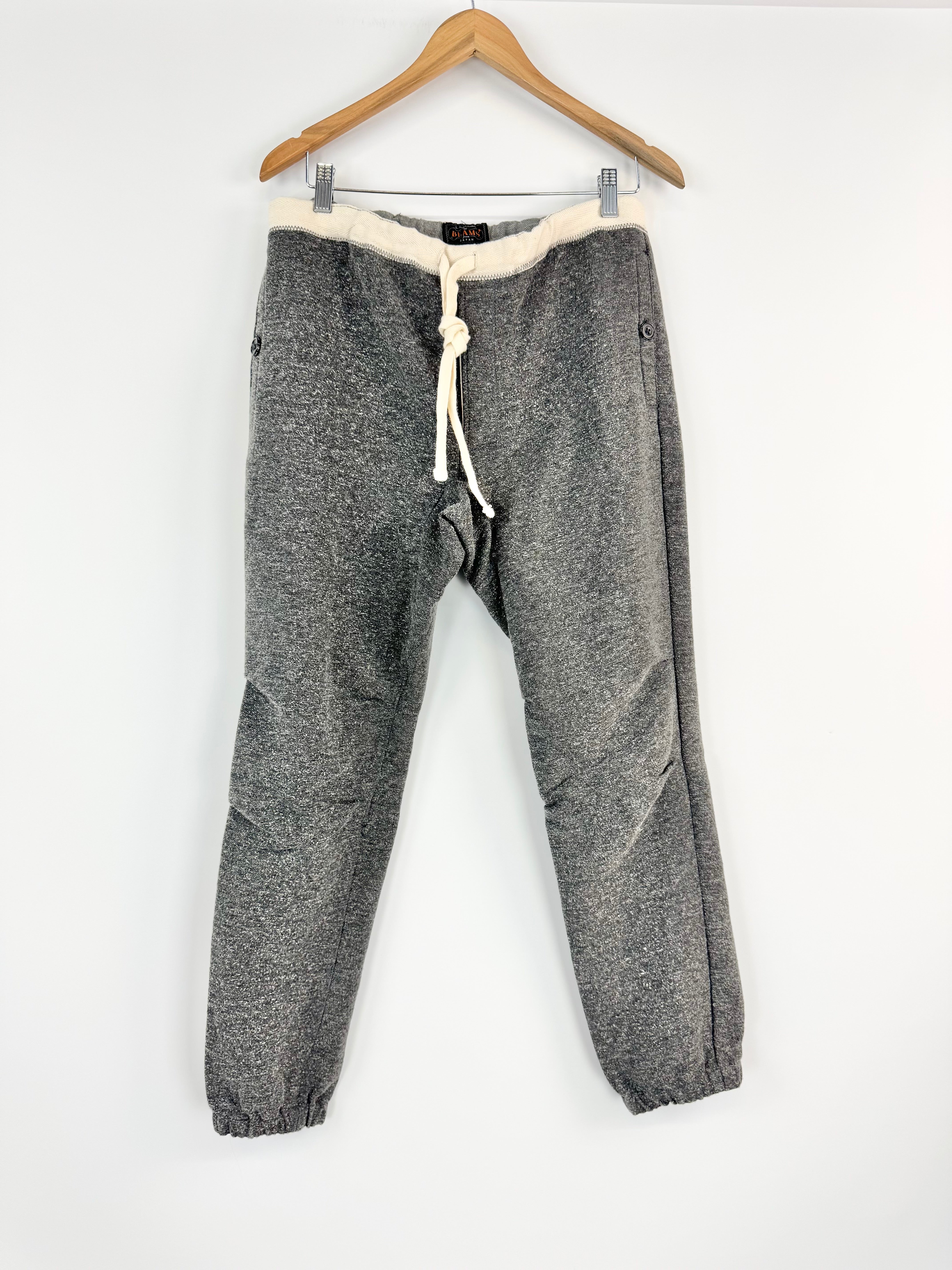 Beams Grey Drawstring Sweater Pants - L