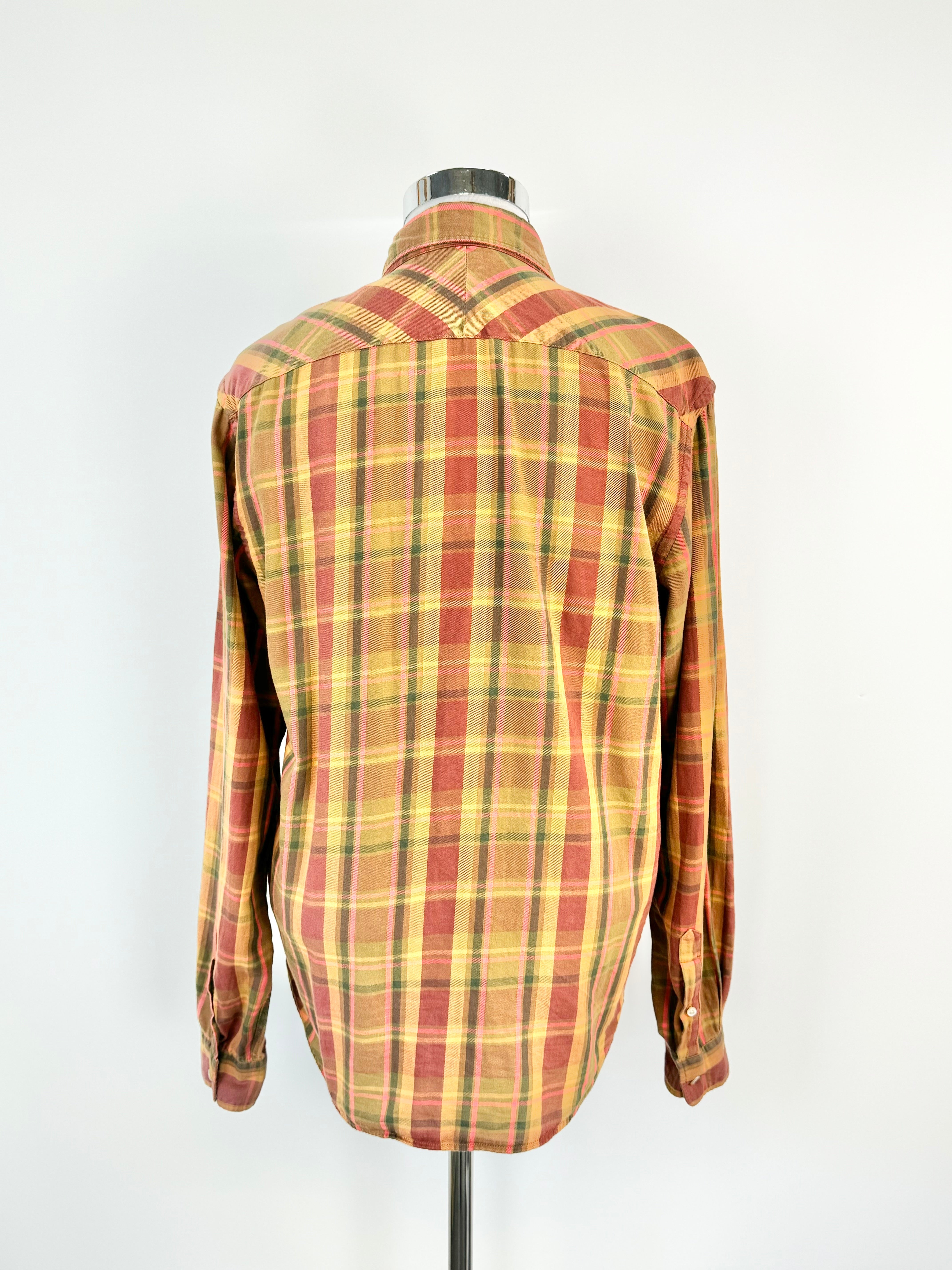 Paul Smith Rust Plaid Shirt - XL