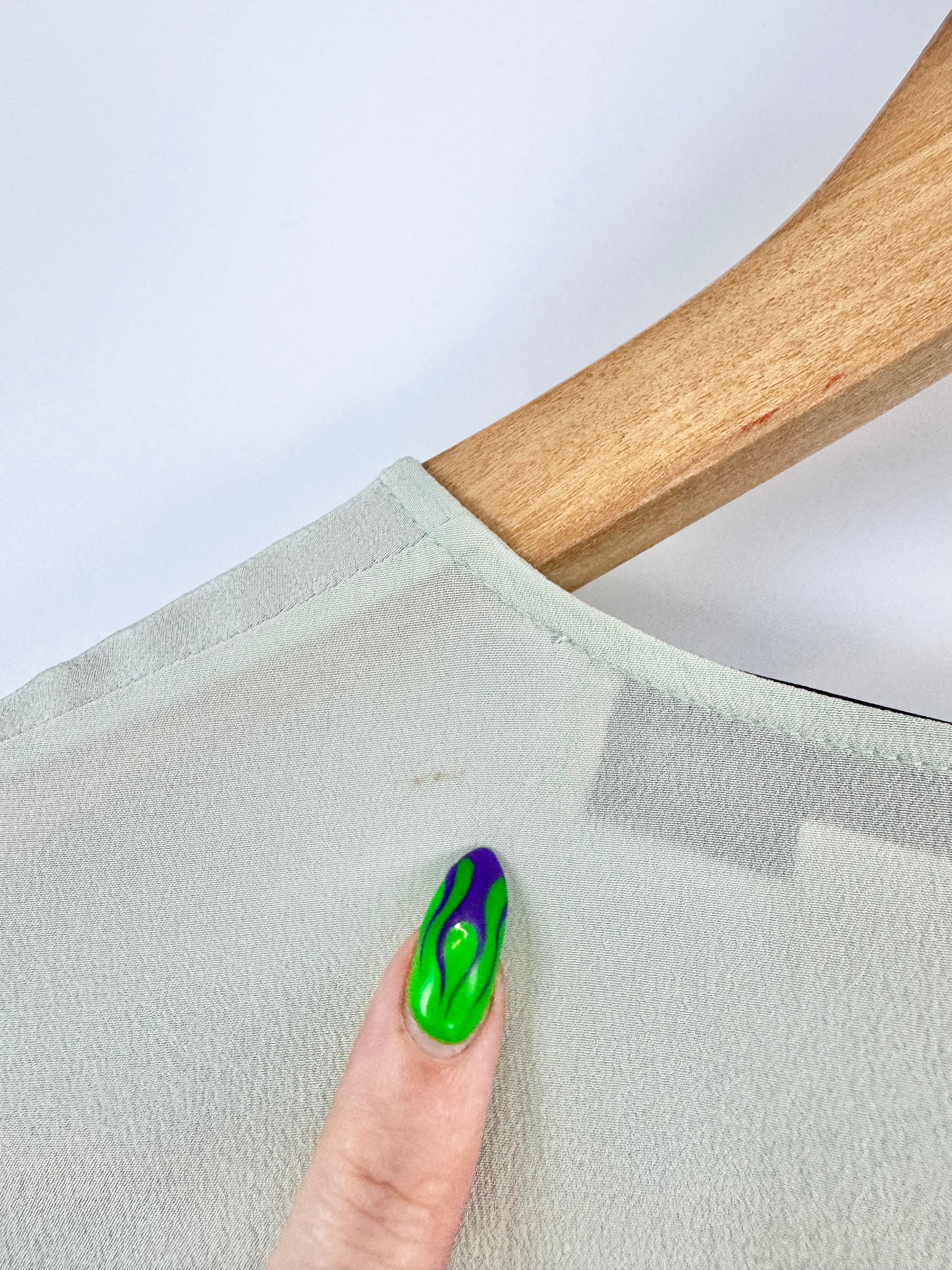 Stella McCartney Colour Block Silk Crepe de Chine Blouse - AU8/10