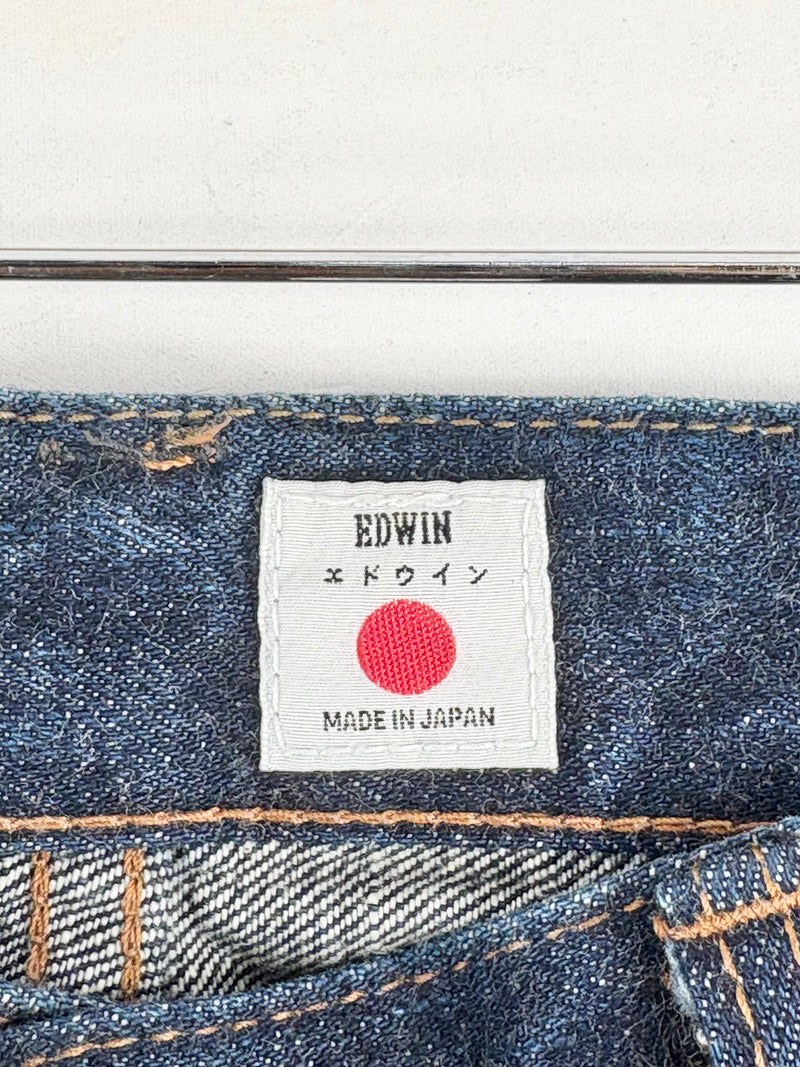 Edwin Dark Blue Denim Slim Tapered Jeans - W30