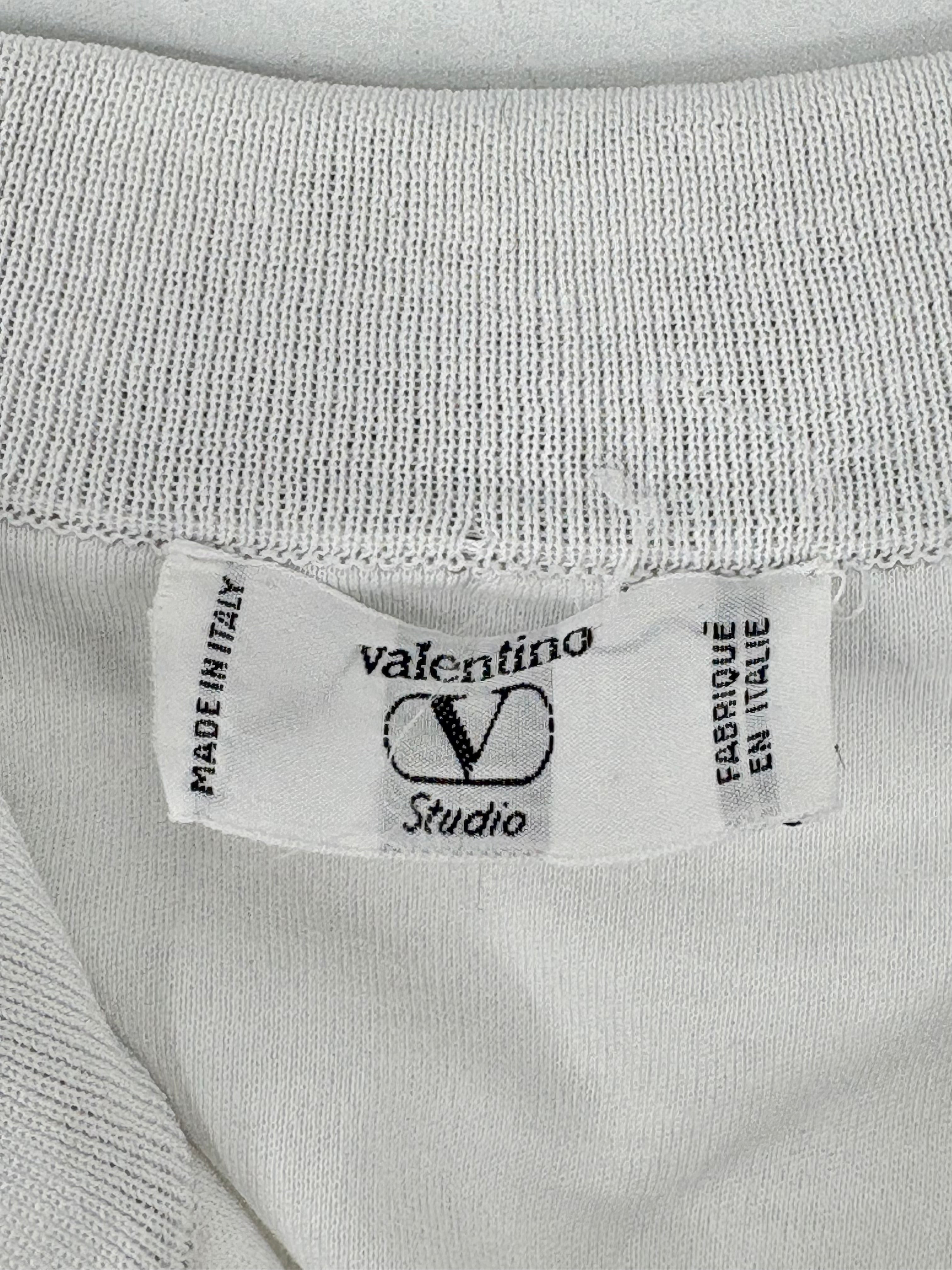 Valentino Studio Vintage White Cropped Polo - AU8/10