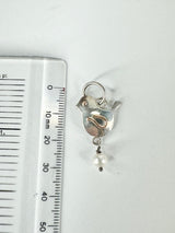 Sterling Silver, Pearl & 9ct Gold Bird Pendant