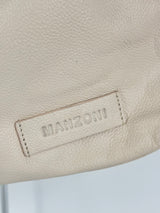 Manzoni Creamy Grained Leather Handbag