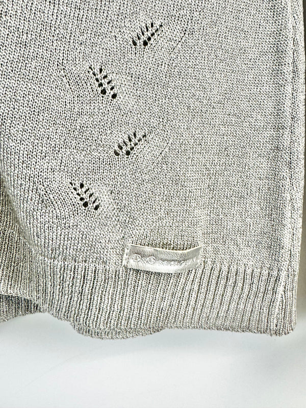 D&G Silver Sequin Trim Cardigan - AU10
