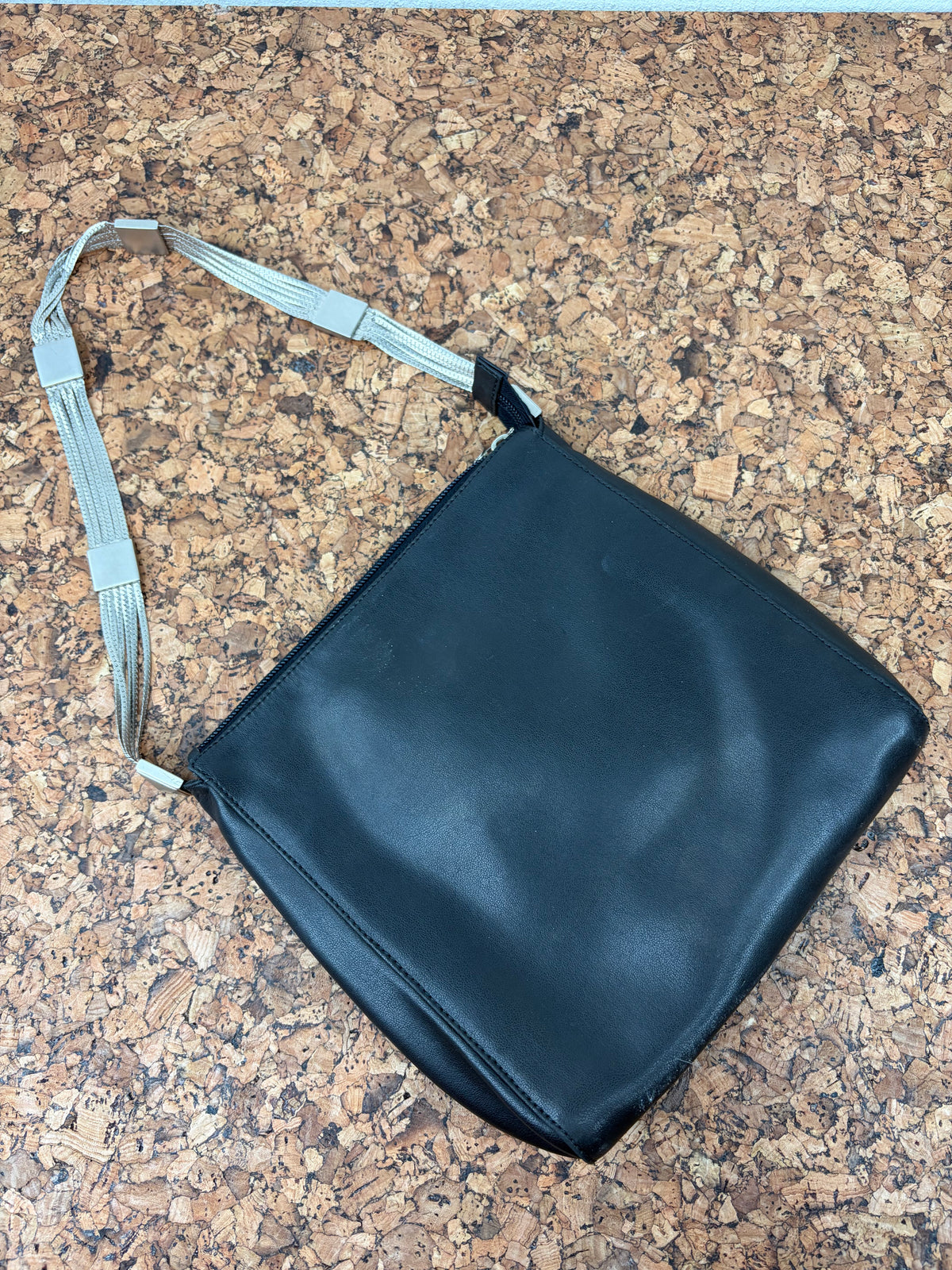 Vintage 90s Gianni Versace Multi Strand Medusa Stud Embellished Black Shoulder Bag