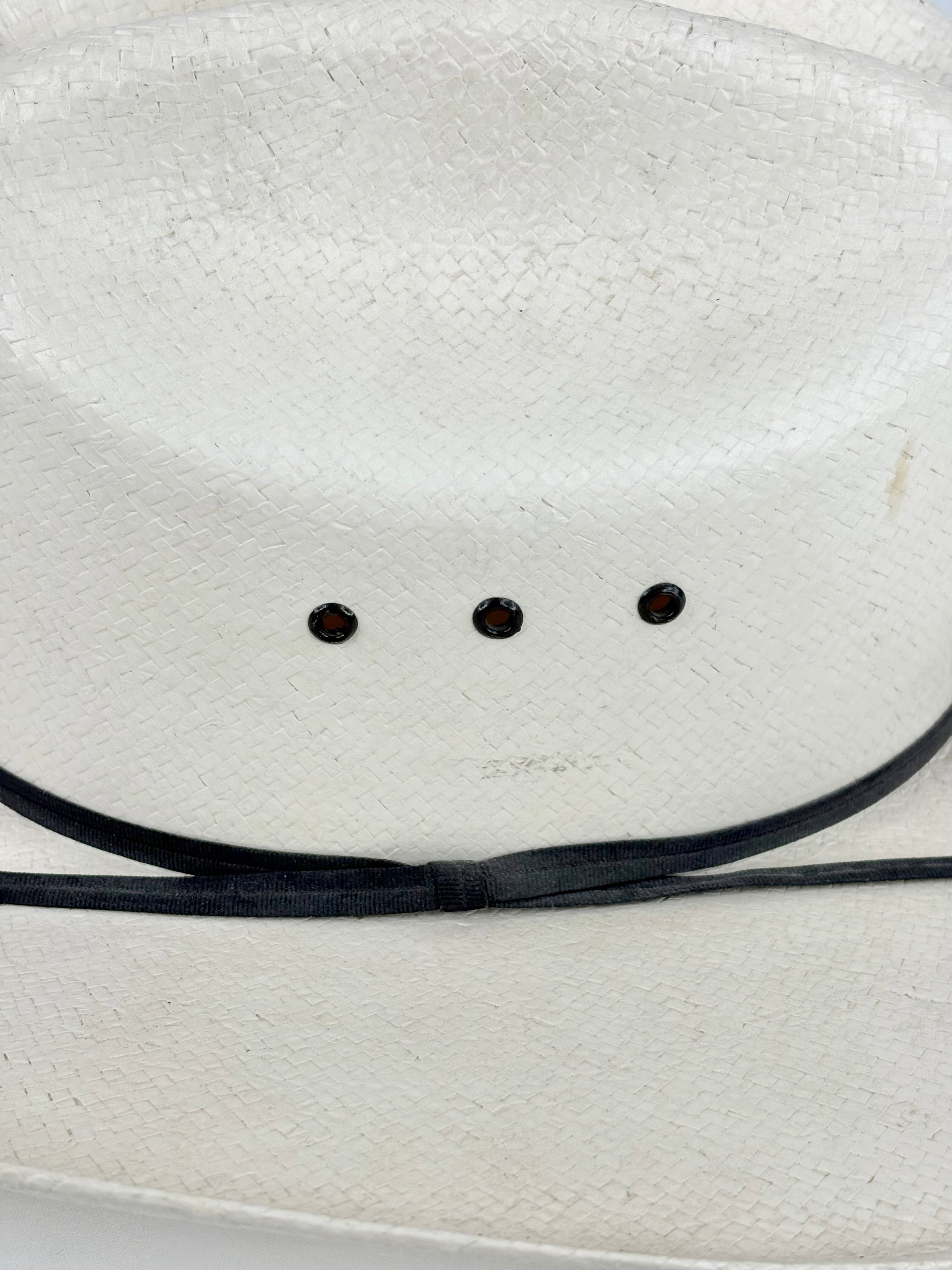 Formosan Vintage White Straw Texan Hat