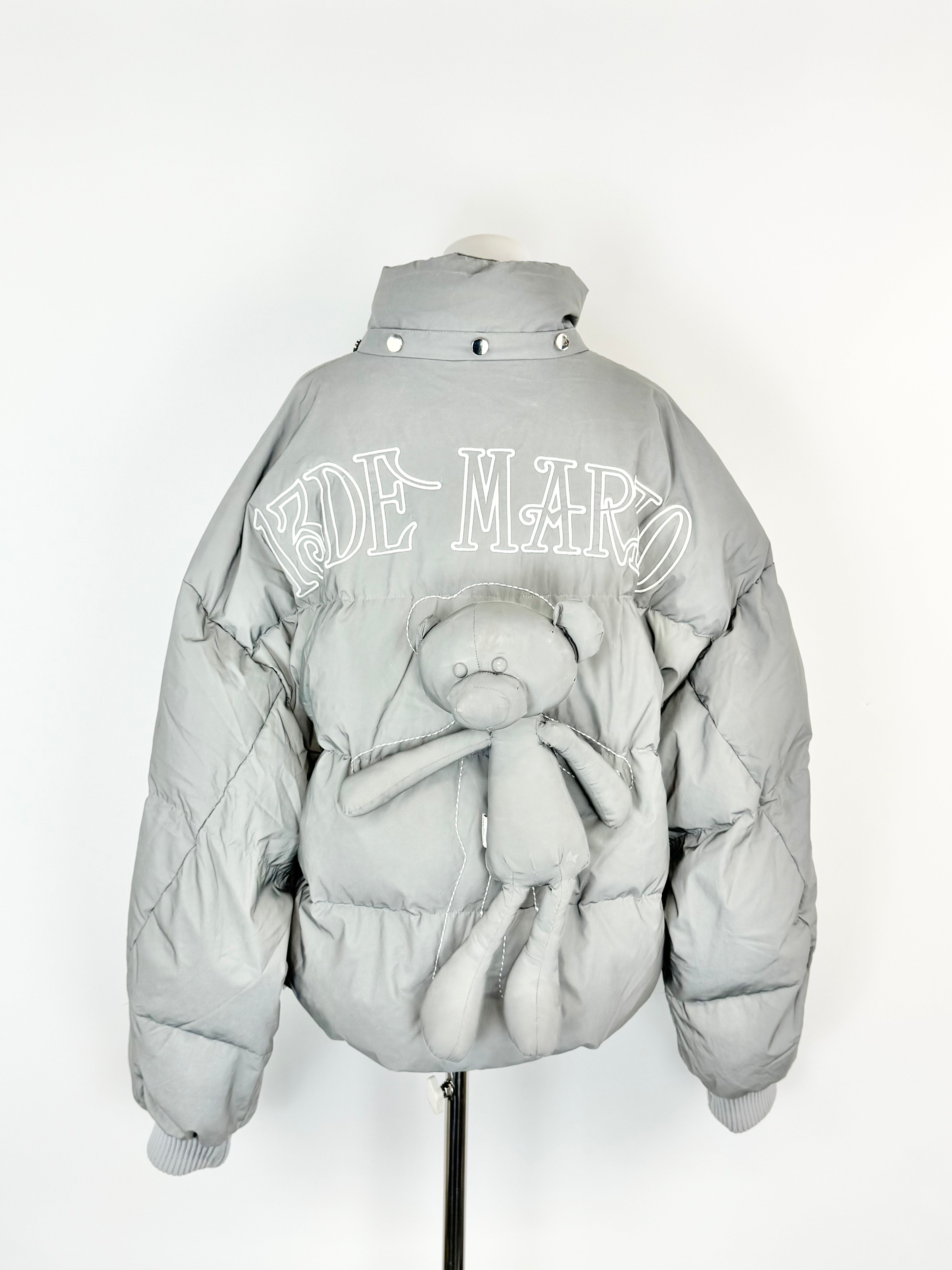 13DE MARZO Silver Reflective Puffer Jacket - AU10