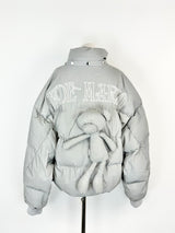 13DE MARZO Silver Reflective Puffer Jacket - AU10