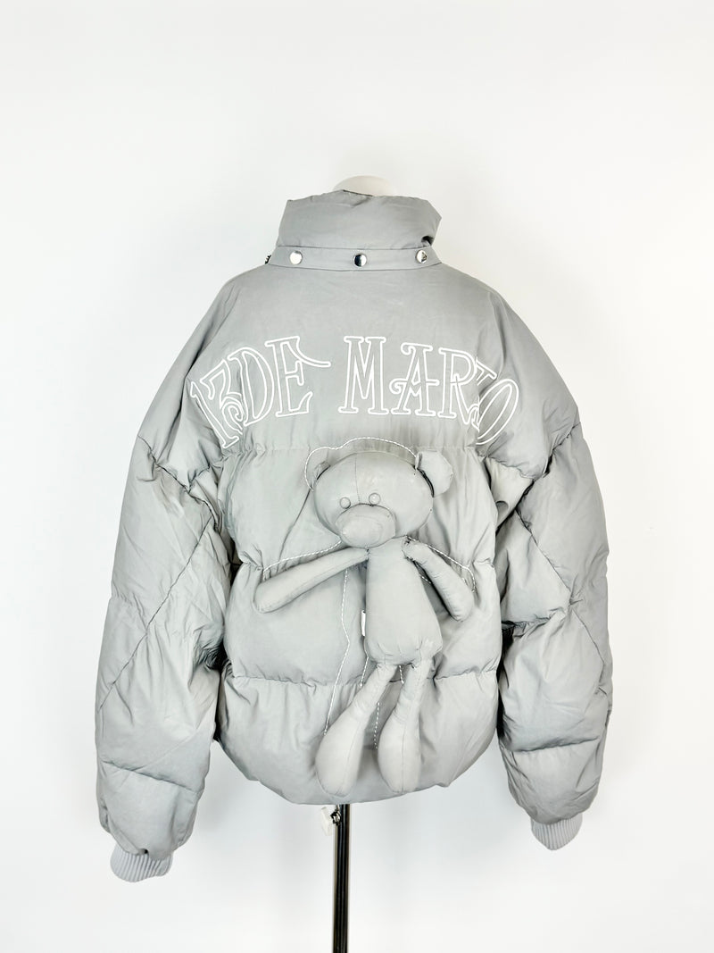 13DE MARZO Silver Reflective Puffer Jacket - AU10