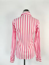 Agnès B. Pink Striped Cotton Blouse - AU10