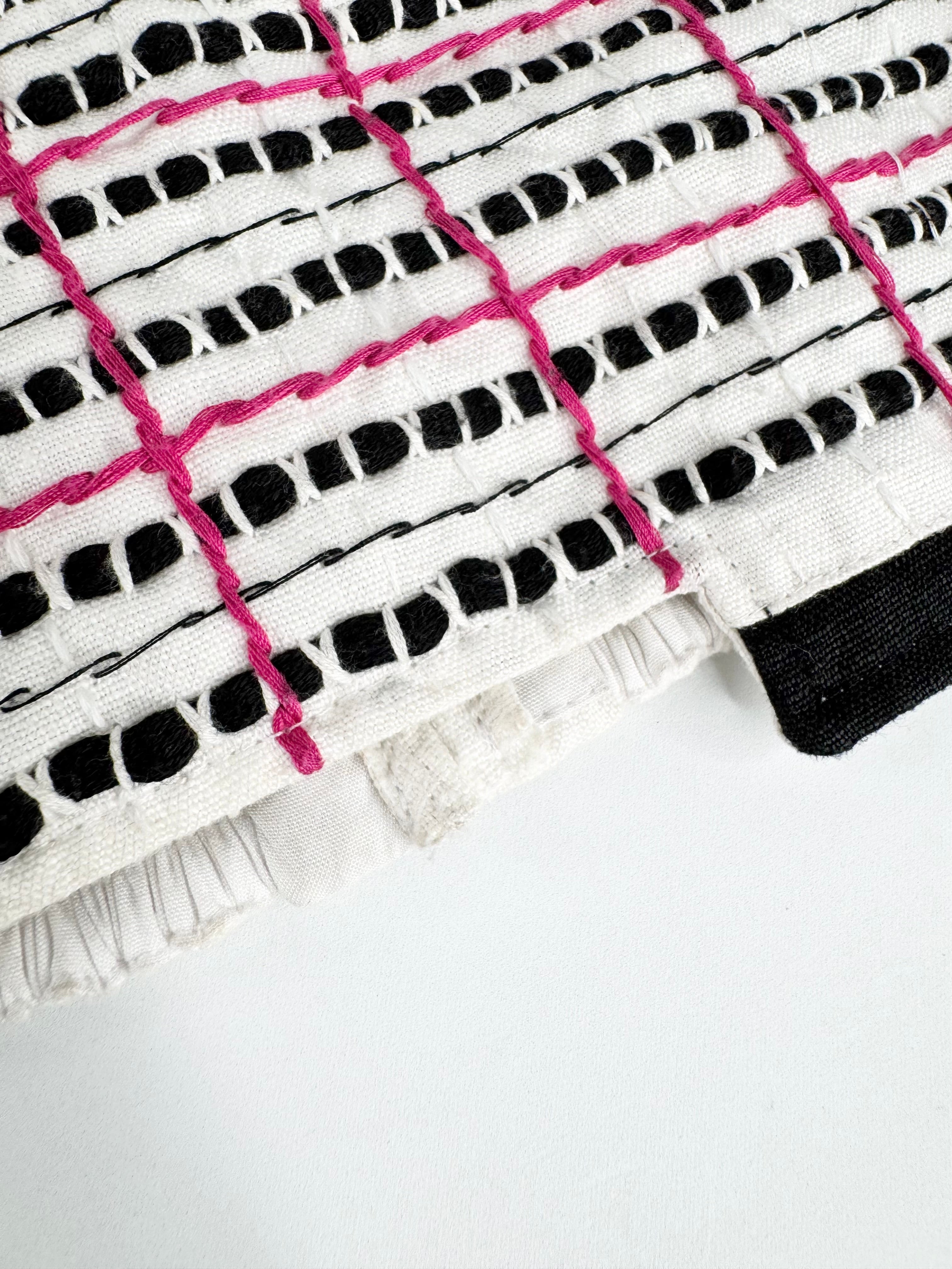 Aje White Hand-Woven Textured A-Line Skirt - AU6