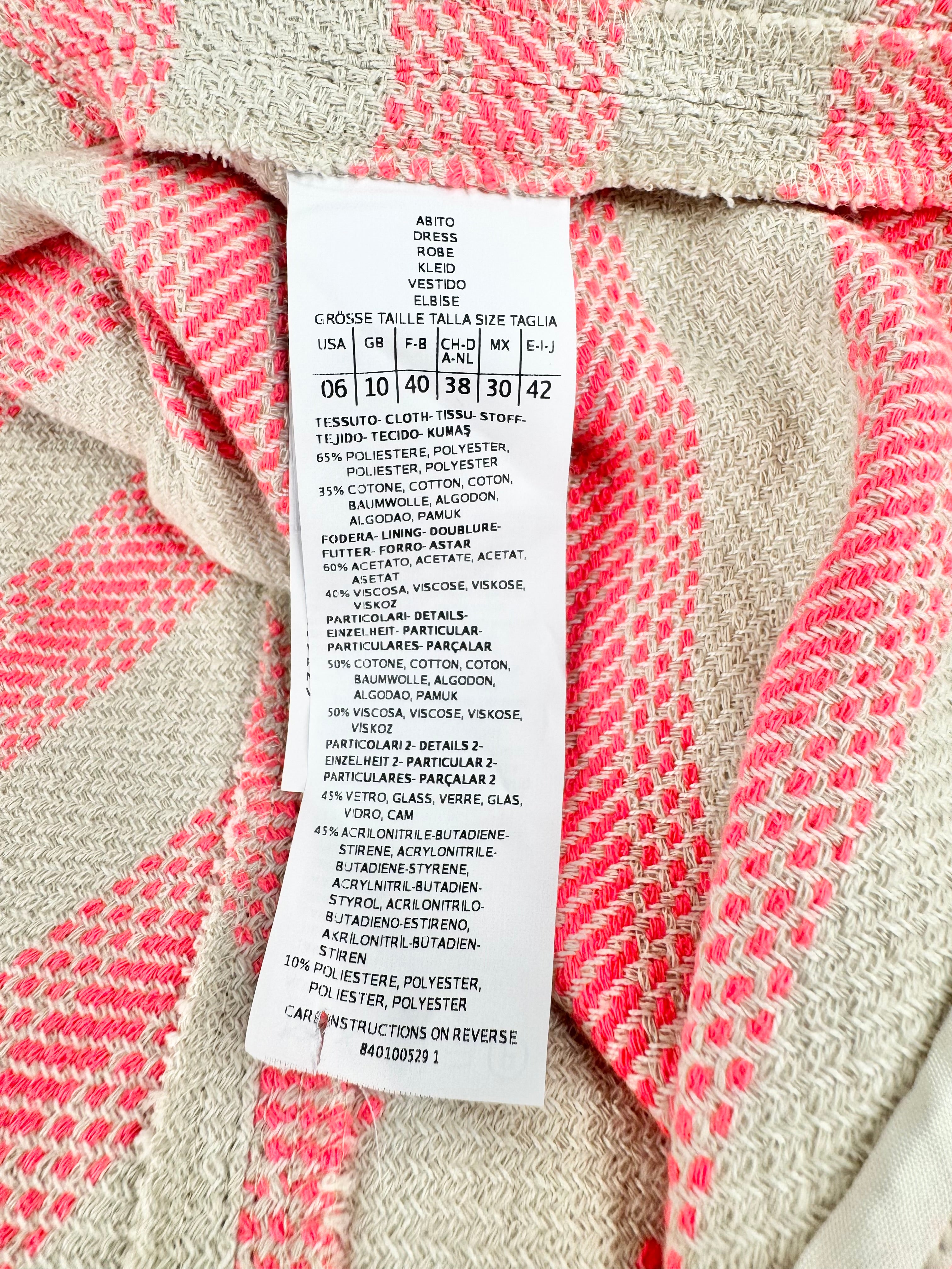 Max & Co Blush Pink & Cream Striped & Jewel Embellished Dress & Jacket - AU8