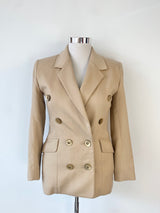 Fontana Couture Cashmere & Wool Gold Blazer - 42