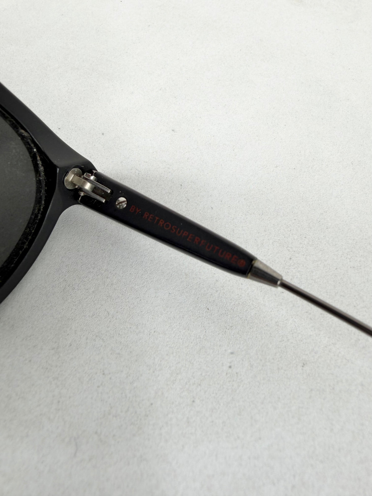 Retrofuture Italian Made Black Round Frame Sunglasses