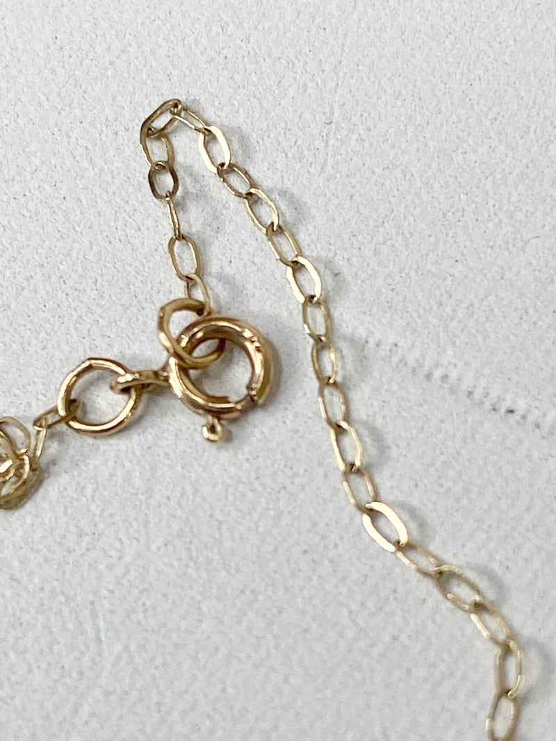 9K Gold Link Chain & Elephant Pendant Necklace