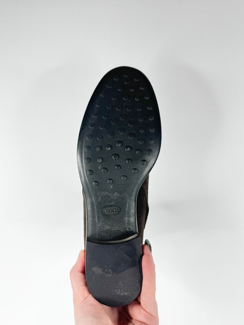 Tod's Dark Mahogany Suede Ankle Boots - EU38.5